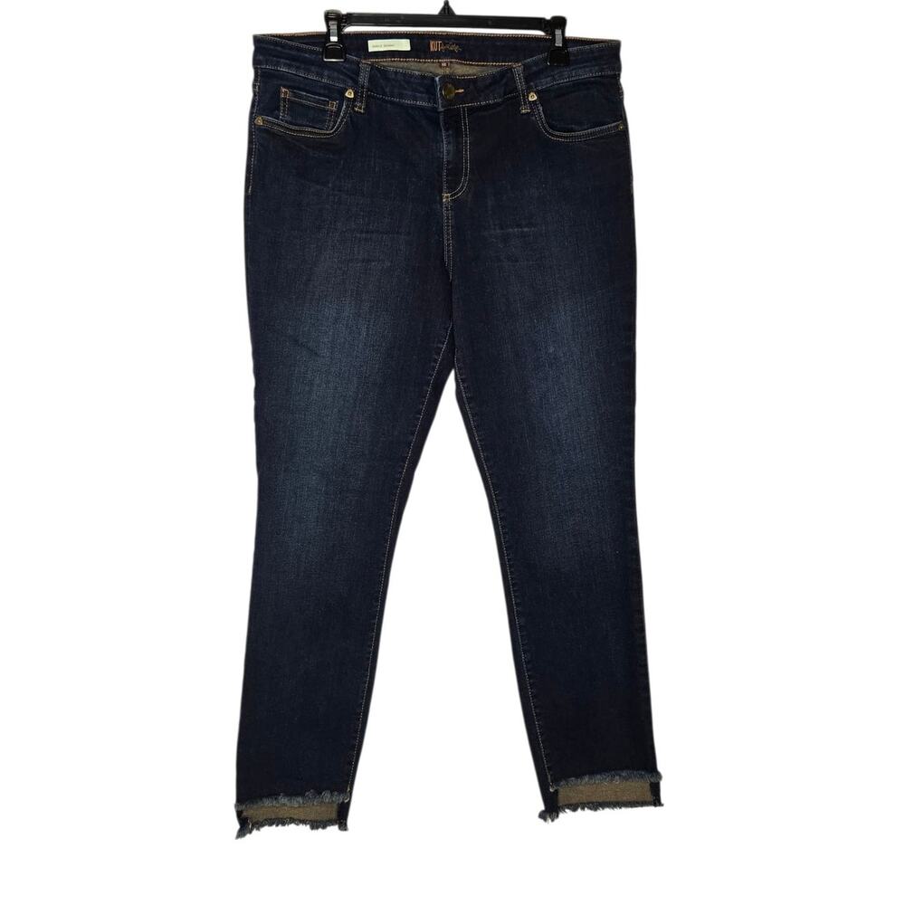 Kut From the Kloth Dark Wash Ankle Skinny Step Hem Jeans Women's 16